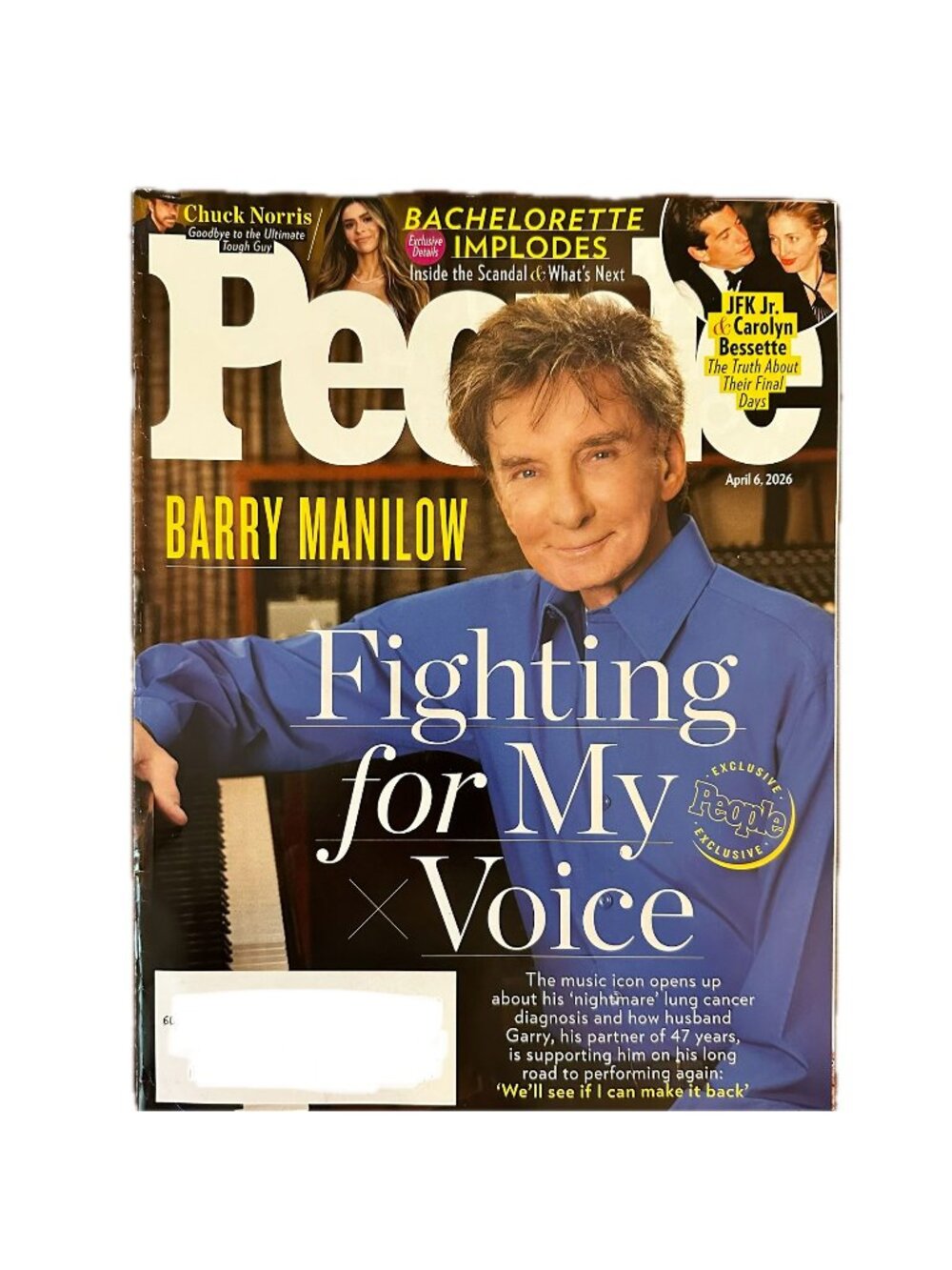 People Magazine April 6 2026 Barry Manilow Chuck Norris Bachelorette Scandal